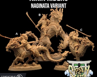 Kirin Riders Set | Dragon Trappers Lodge | Chosen Of The Kami | 32mm Scale Resin Printed Tabletop RPG Figure For DND
