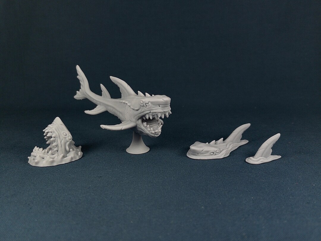 Shark Set 4 Minis Vae Victis Miniatures 32mm Scale Creature Resin ...