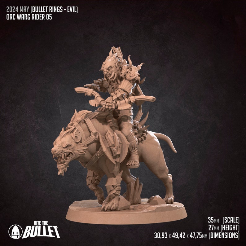 Orc Warg Riders Set | Bite the Bullet | 35mm Scale | Resin Printed ...