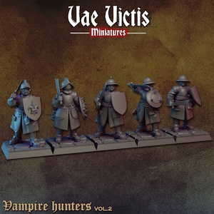 Vampire Hunters Set Vol. 2 | Vae Victis Miniatures | 32mm Scale Resin Printed Tabletop RPG Figures for Tabletop Roleplaying or Wargaming