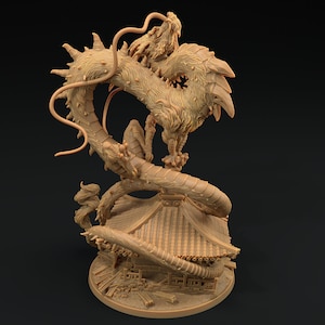 Large Wind Dragon | Dragon Trappers Lodge | Chosen Of The Kami | 32mm Scale Resin Printed Tabletop RPG Figure For DND