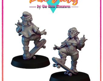Sk8ter Bae | Bae Victis | Vae Victis Miniatures | 32mm Scale Resin Printed Tabletop RPG Figures for TTRPG's or Wargaming