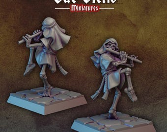Undead Flute Player 2 | Vae Victis Miniatures | 32mm Scale Resin Printed Tabletop RPG Figures for Tabletop Roleplaying or Wargaming
