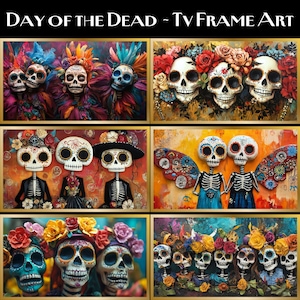 Day of the Dead Frame TV Art Set, Dia de los Muertos Collection Arts For Frame TV, Catrina Calavera Digital Art, Sugar Skull