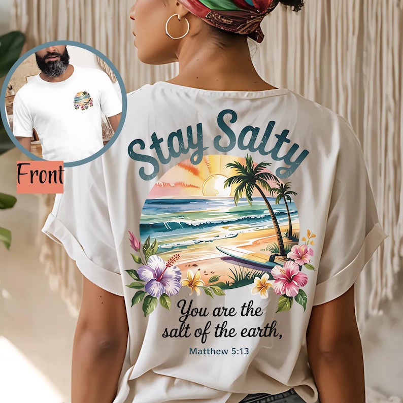 Tropical Beach Christian PNG Set – “you Are the Salt of the Earth, Stay ...