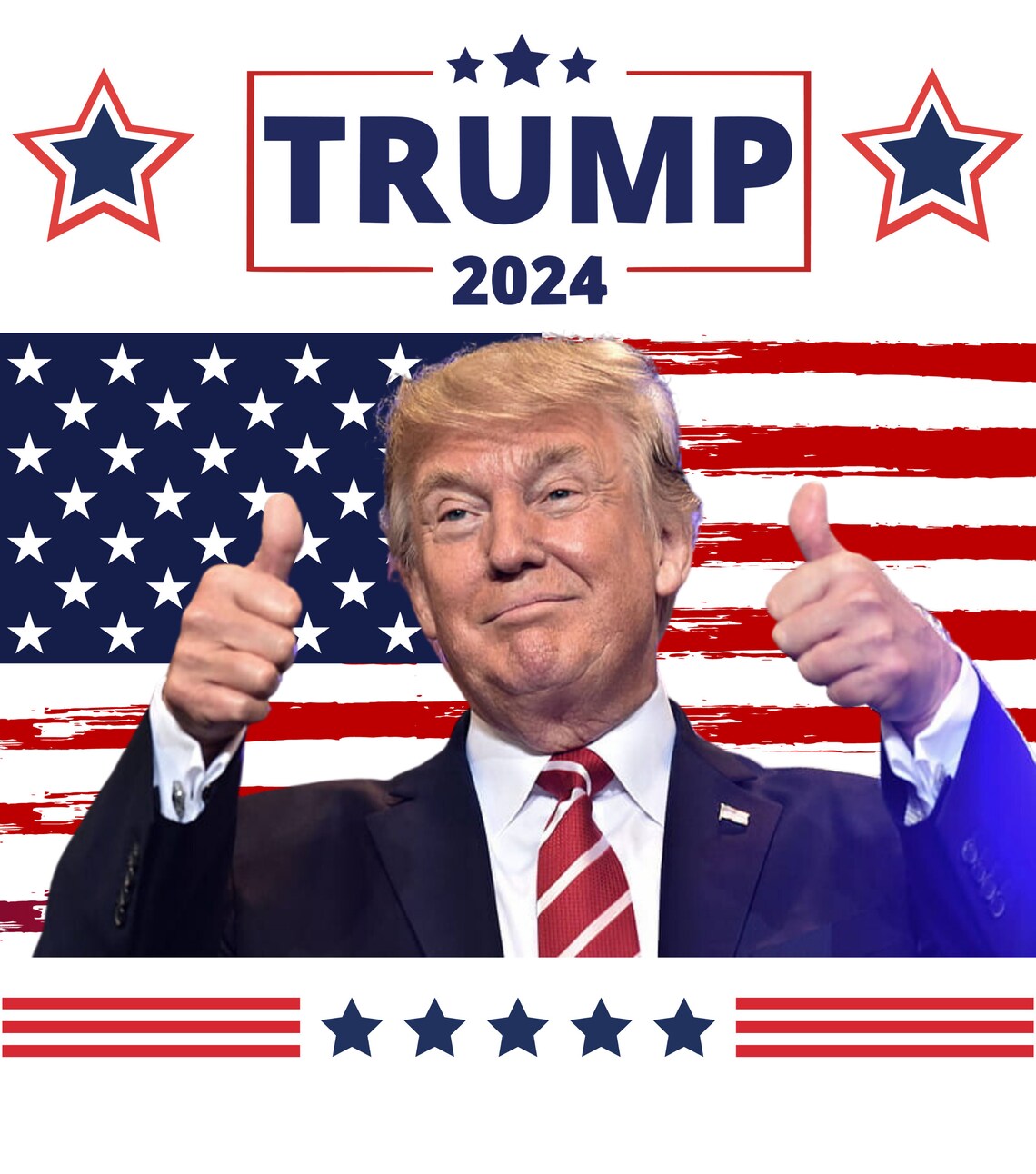 Trump 2024 Clipart Bundle Png, 6 Images, Maga Clipart, Digital Download