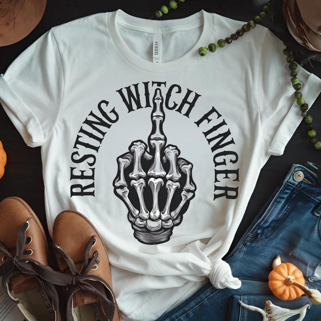 Witch Ringer Finger Resting Witch Finger PNG | Skeleton Middle Finger Clipart | Funny ...