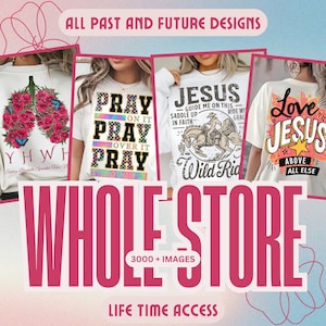 Ensemble PNG de la boutique, téléchargements de modèles par sublimation, fichiers PNG chrétiens, Jésus, vêtements esthétiques, PNG rétro, verset de la Bible, modèles de tshirt