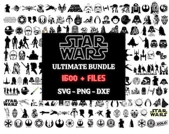 Star wars SVG Bundle, 1600+ Star wars Files, Star Wars Clipart, Star Wars Cut files, Darth Vader svg , Yoda svg, Instant Download