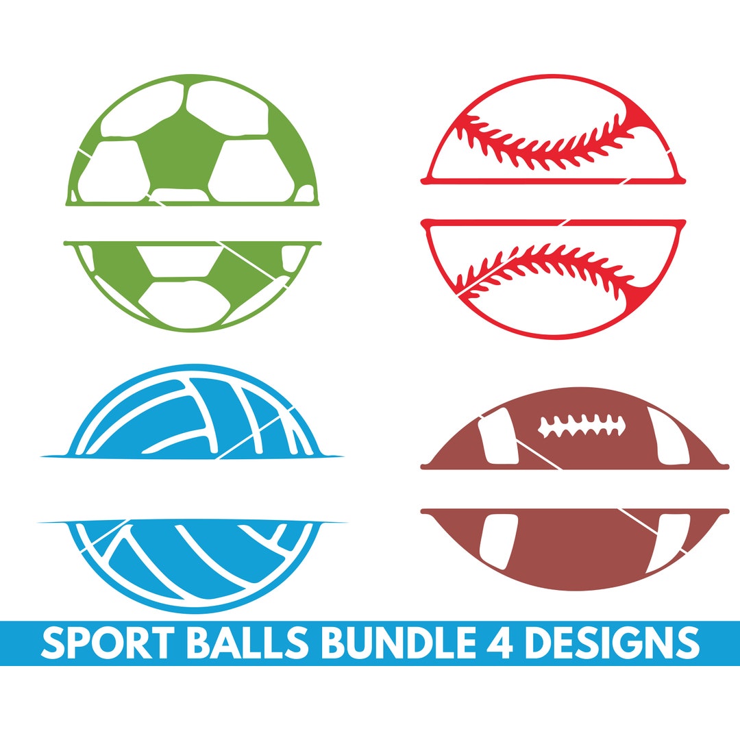 Sports Balls Svg Baseball Svg Football Svg Soccer Svg Etsy
