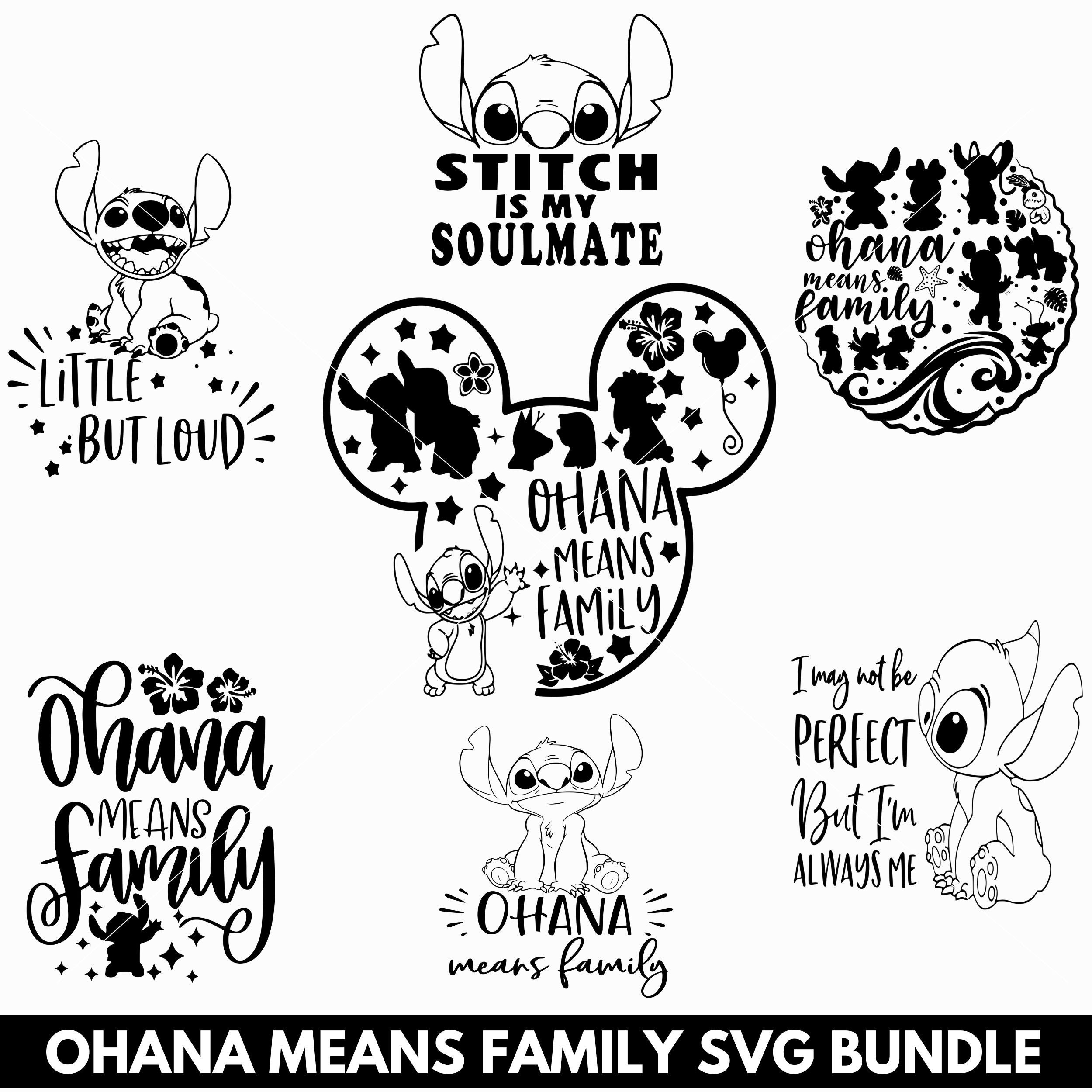 Ohana Means Family Wall Decal Vinyl Sticker Stitch Family Means