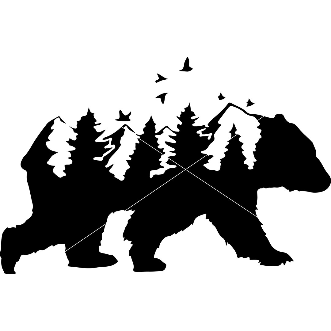 Mountain Bear Silhouette Svg, Bear Mountain Svg, Mountain Svg for