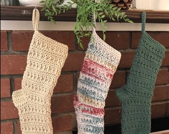 Homestead Crochet Christmas stocking pattern