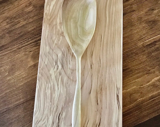 Featured listing image: Hand carved Poplar spoon -P09