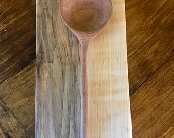 Hand Carved Cherry Spoon C9