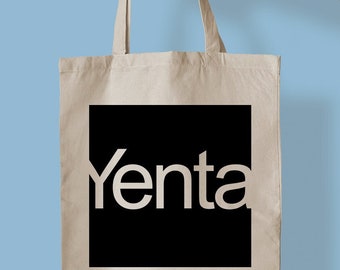 Yenta tote bag, Jewish tote bag, Jewish tote,  Yiddish tote, Jewish Gift, Funny tote, Jewish Clothing