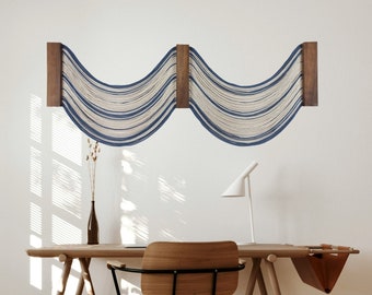 Blue Cotton Large Boho Macrame Wall Hanging Modern Colorful Yarn Wall Art New Home Gift Nursery Wall Decor Home Gift For Her