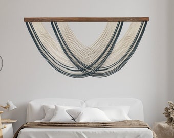 Extra Large Emerald Color Macrame Wall Hanging Modern Macrame Yarn Wall Tapestry Geometric Macrame Decoration Home Gifts