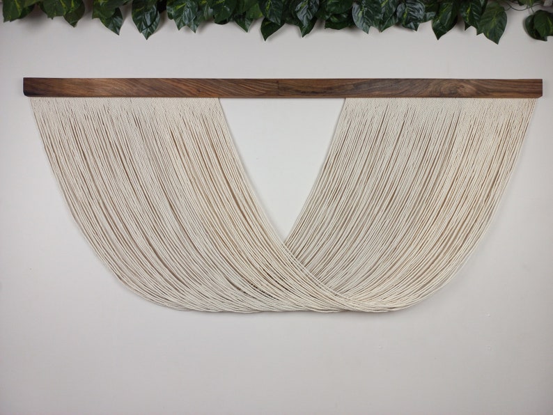 Large Macrame Yarn Wall Hanging Boho Wall Decor Macrame Headboard Farm House Decor Housewarming Gift Mothersday Gift image 9