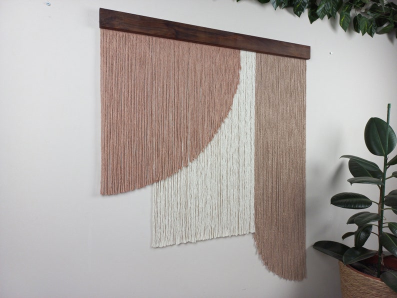Customizable Modern Extra Large Macrame Wall Hanging Personalized Colorful Boho Yarn Wall Art Housewarming Gift image 8