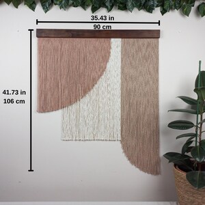 Customizable Modern Extra Large Macrame Wall Hanging Personalized Colorful Boho Yarn Wall Art Housewarming Gift image 7