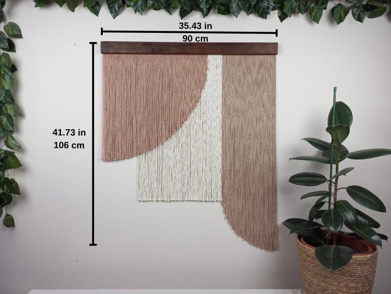 Customizable Modern Extra Large Macrame Wall Hanging Personalized Colorful Boho Yarn Wall Art Housewarming Gift image 7
