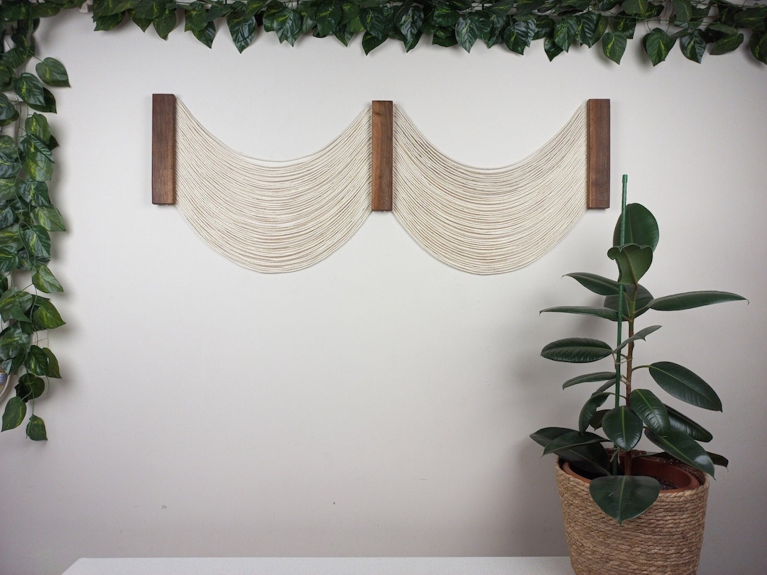 Large Macrame Boho Wall Hanging Modern Cotton Macrame Headboard Living ...