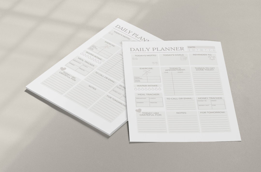 Printable Daily Planner Page - Etsy