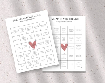 Hallmark Film Bingo, PDF Spiel Download