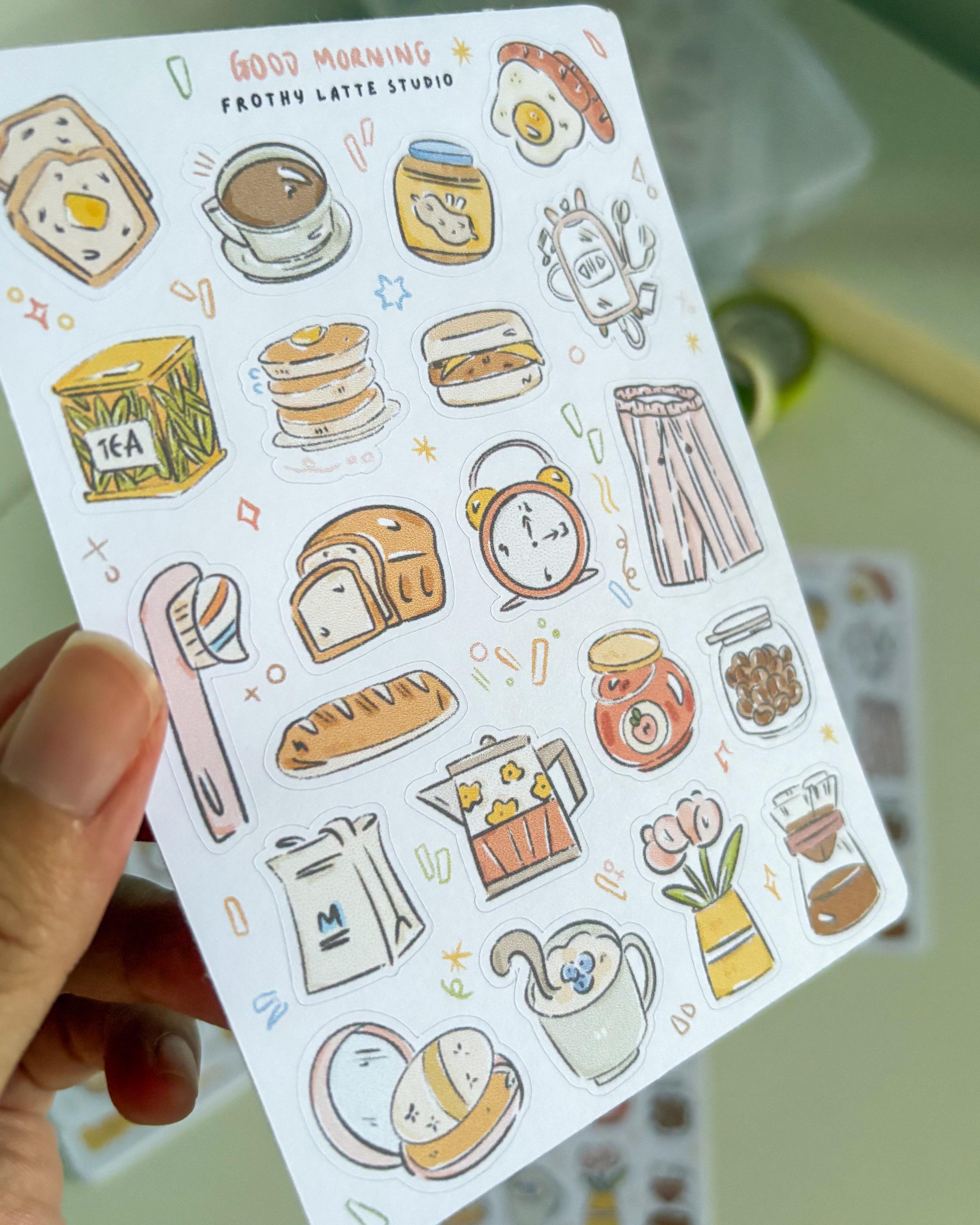 Sticker Sheets | Good Morning Breakfast Theme Stickers for Journal ...