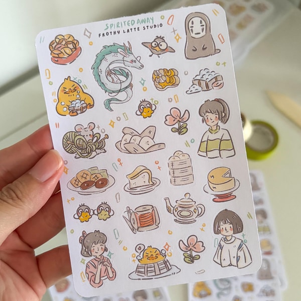 Sticker Sheets | Spirited Away Studio Ghibli Stickers for Journals/Planners