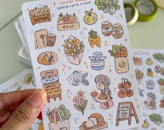 Sticker Sheets | Farmer Market Stickers for Journal/Planners