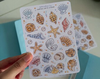 Sticker Sheets | Seashells Stickers For Journals and Planners