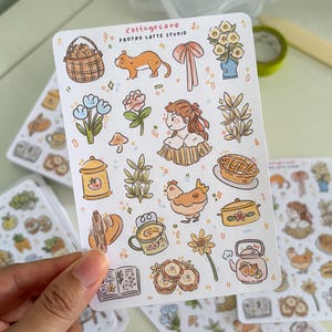 Sticker Sheets | Cottagecore Theme Stickers for Journal/Planners