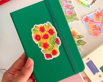 3-Stickers, Assorted Fine Florals Art Matte & Holographic Sticker