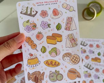 Sticker Sheets | Japan Food Stickers for Journal / Planners