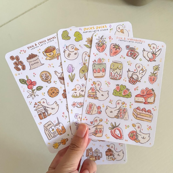 Ducks Collection | 3-Sticker Sheets for Journals & Planner