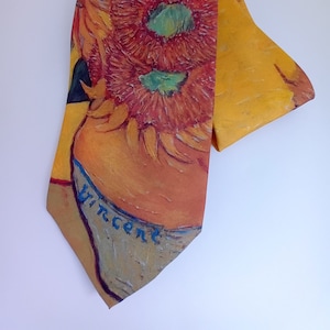 Ralph Marlin Vincent Van Gogh Sunflowers tie vintage