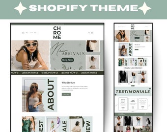 Shopify Theme, Shopify Template , Minimalist Shopify Themes, Shopify Ecommerce Theme, Minimal Shopify, Canva Banners, Boutique Shopify