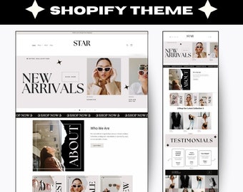 Black and White Shopify Theme, Shopify Banner, Shopify Store Template, Shopify Store Theme, Shopify Website, Shopify Theme, Minimalist Theme
