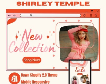 Retro Shopify Theme/ Boutique Shopify Theme/ Pink Summer Shopify Theme/ Groovy Shopify Theme/ Editable Canva Banners/ Fashion Shopify Theme