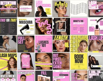 Lash Tech Instagram, Lash Instagram, Lash Artsist Templates, Lash Social Media Template,Luxury Lash Instagram Templates, Lash Instagram Post