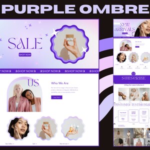 Purple Shopify Theme/Boho Shopify/Fashion Shopify Theme/ Luxury Shopify Theme/ Shopify Template/ Minimalistic Shopify Theme/Shopify Banners