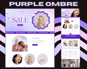 Purple Shopify Theme/Boho Shopify/Fashion Shopify Theme/ Luxury Shopify Theme/ Shopify Template/ Minimalistic Shopify Theme/Shopify Banners