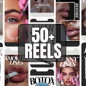 Botox Reels Instagram, Esthetician Reels Instagram, Lip Filler Instagram Reels Templates, Nurse Injector Videos, Medspa Social Media Videos