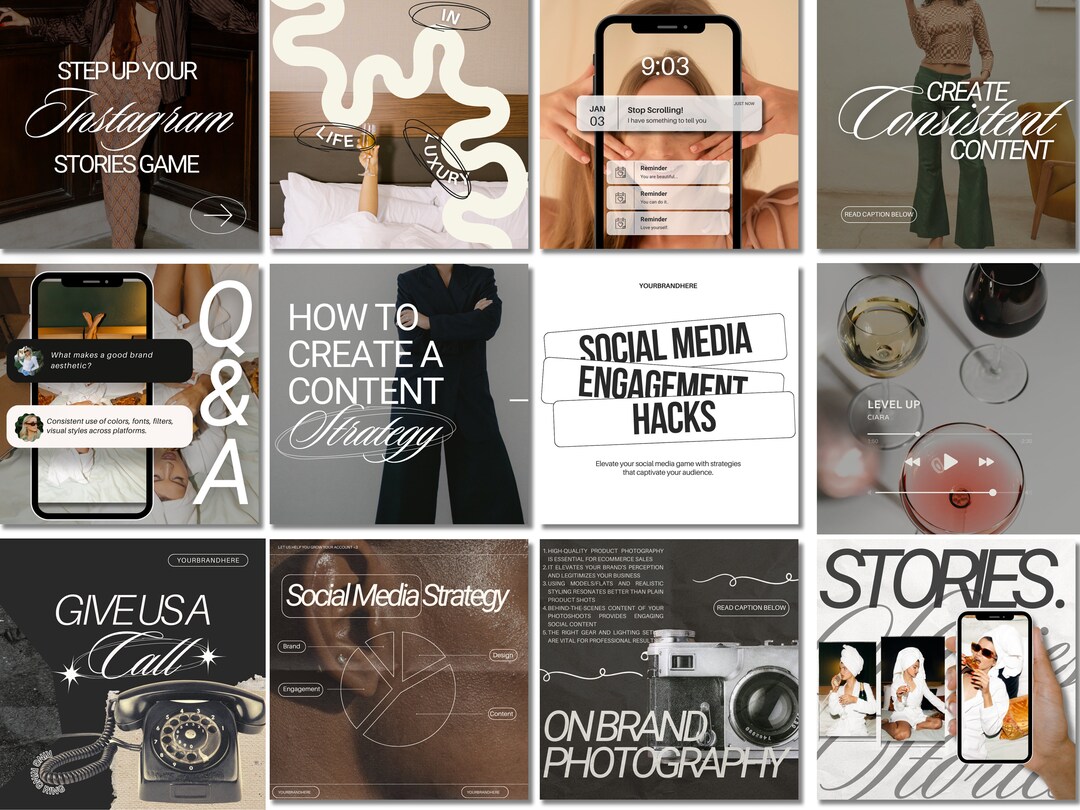 Social Media Manager Instagram, Social Media Manager Templates, Aesthetic Social Media Strategy ...