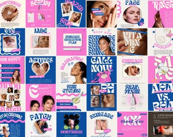 Skincare Instagram, Esthetician Instagram, Skincare Instagram Templates, Skincare Posts, Esthetician Templates, Skincare Social Media