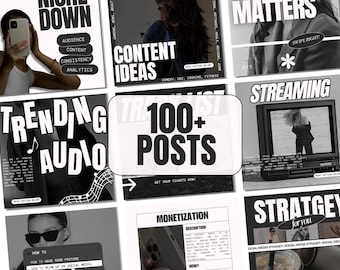 Social Media Manager Instagram Templates, Social Media Manager Templates, Aesthetic Social Media Strategy Template, SMM Instagram Canva, SMM