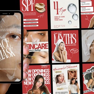 Skincare Instagram, Esthetician Instagram, Skincare Instagram Templates, Skincare Posts, Esthetician Templates, Skincare Social Media