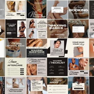 Waxing Instagram, Esthetician Instagram, Waxing Instagram Templates, Waxing Social Media Posts, Esthetician Templates, Skincare Social Media